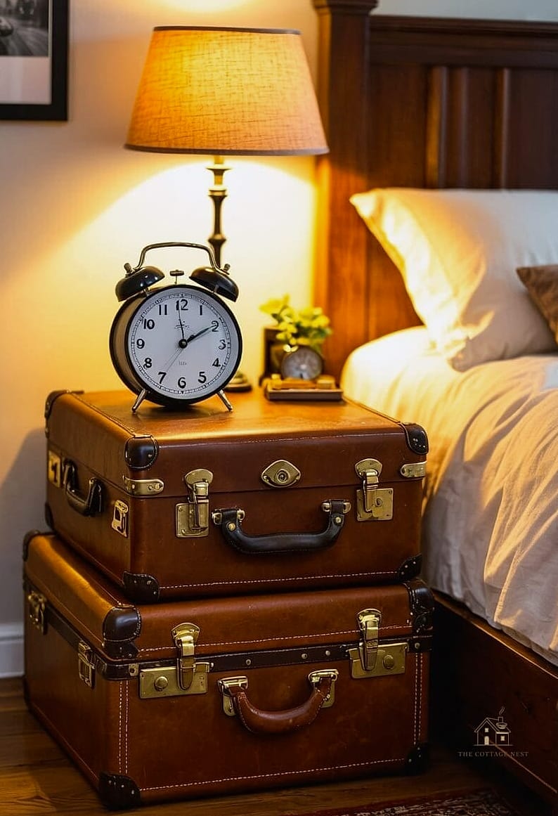 Vintage Suitcase Nightstand
