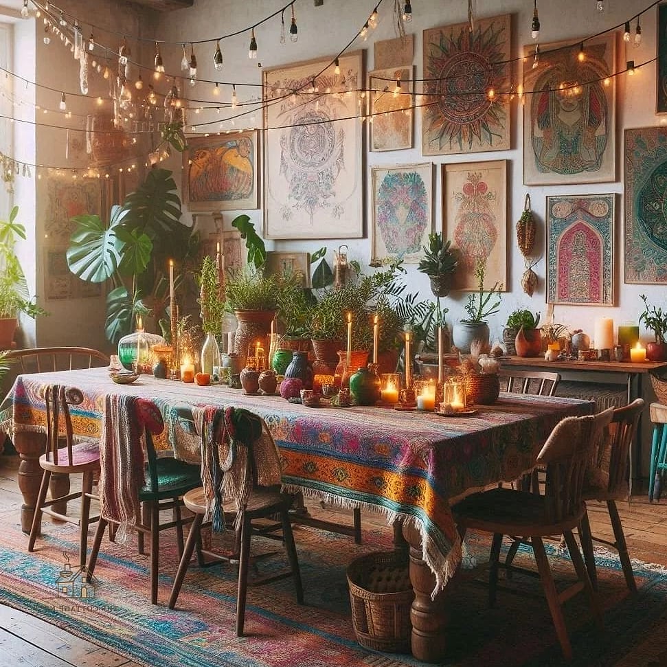 40 Cozy Boho Dining Room Decor Ideas Worth Pinning 27 Vintage Textile Wall Tapestry