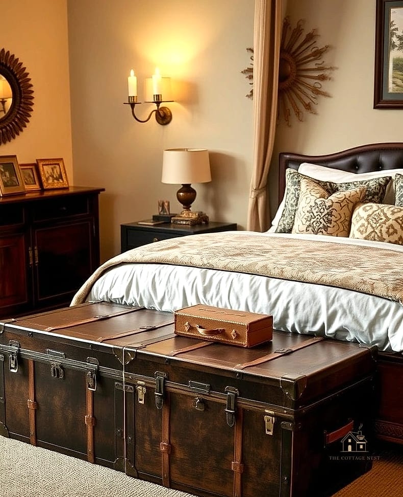 Vintage Trunk Gallery Shelf
