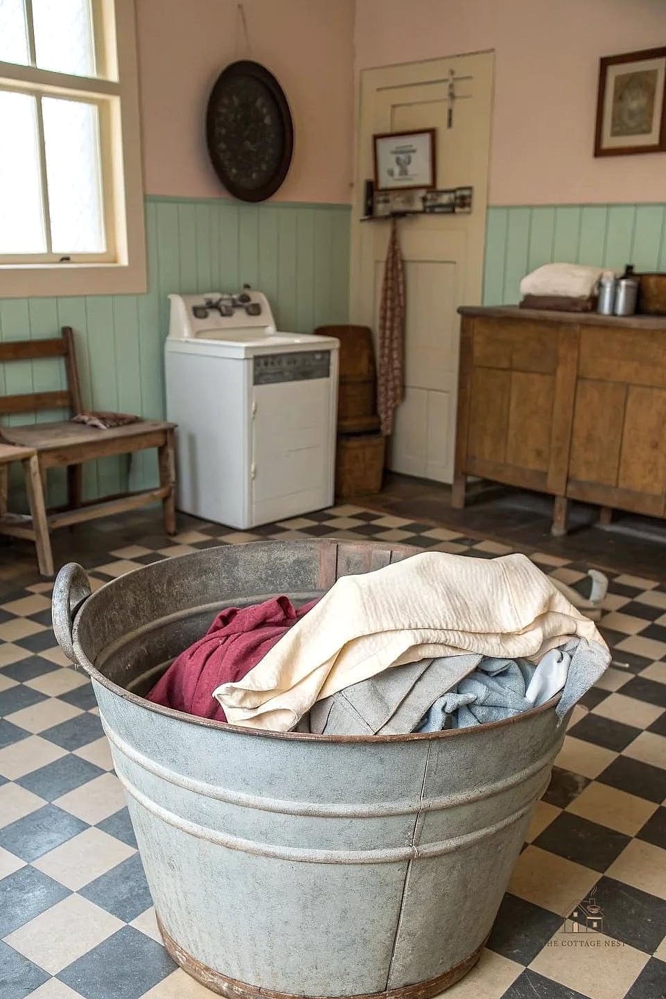 Vintage Tub on a Repurposed Stand