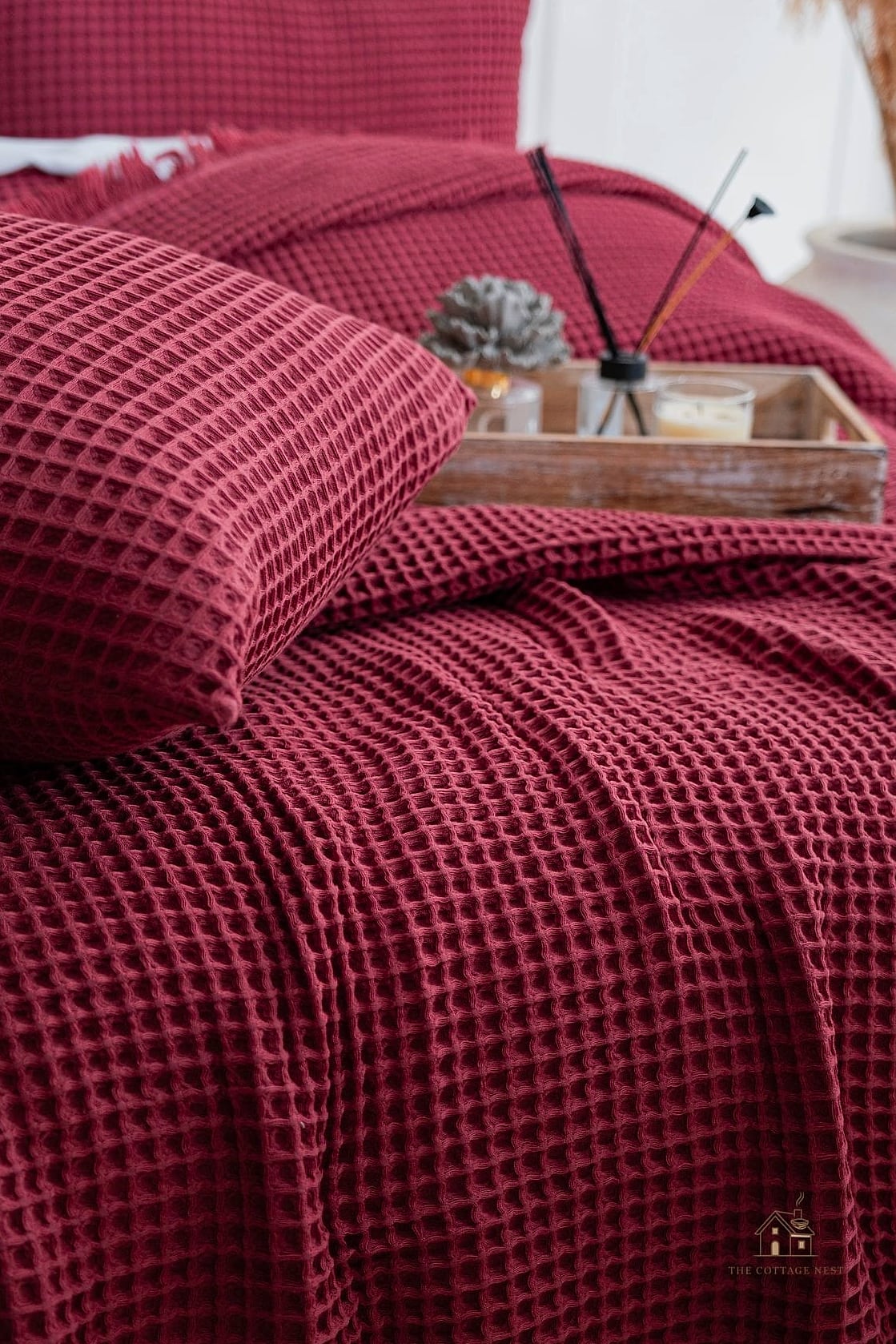 35 Stunning Fall Bedding You'll Absolutely Love 15 Waffle Weave Blankets