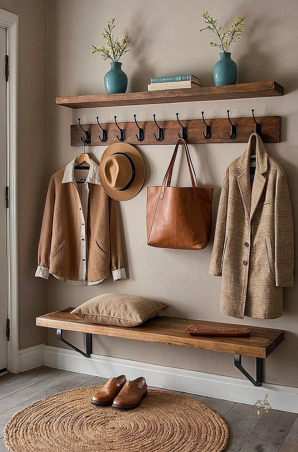 45 Stunning Small Entryway Ideas You'll Absolutely Love 17 Wall Hooks Made From Reclaimed Wood