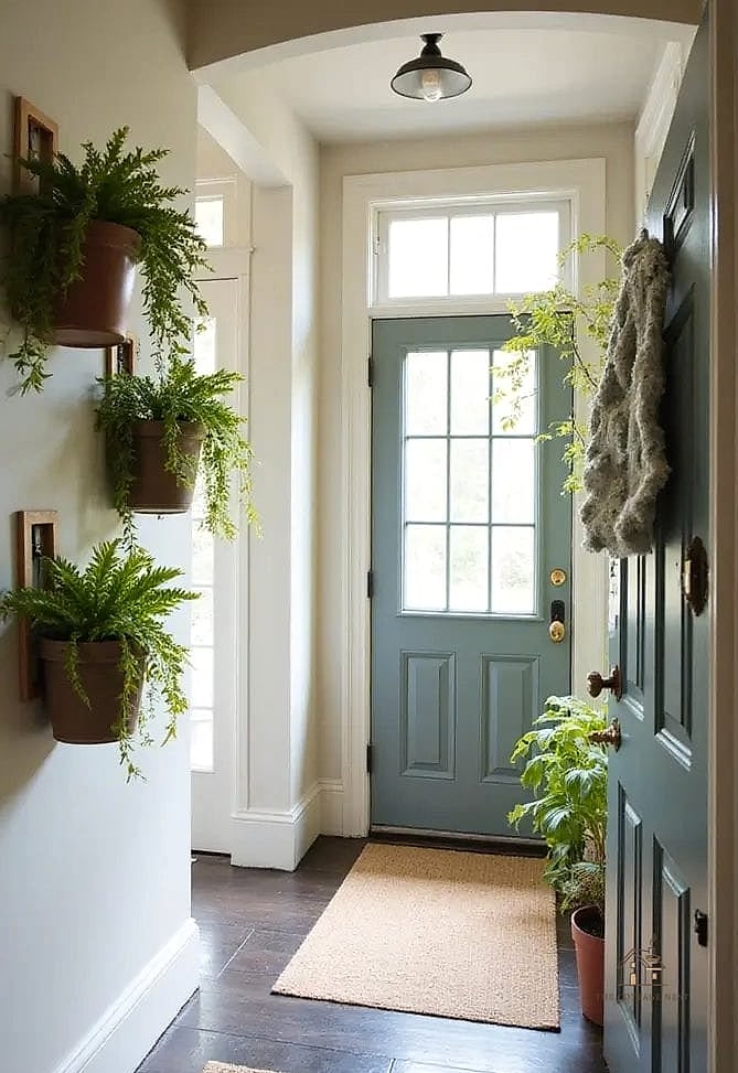 45 Stunning Small Entryway Ideas You'll Absolutely Love 3 Wall-Mounted Hooks Instead of a Closet