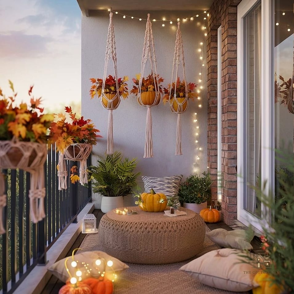 30 Cozy Fall Balcony Decor Apartment Worth Pinning 14 A Wall-Mounted Vertical Herb Garden