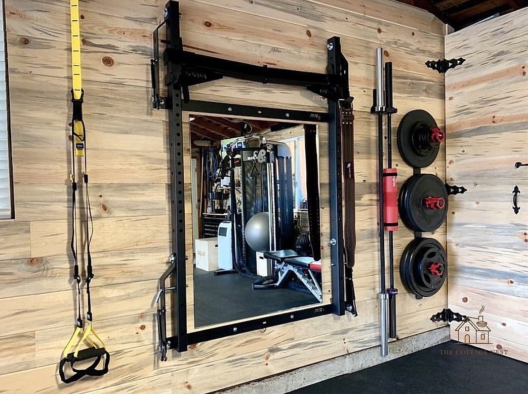 50 Beautiful Garage Gym Ideas to Transform Your Space 4 Wall-Mounted Pull-Up Bar Station