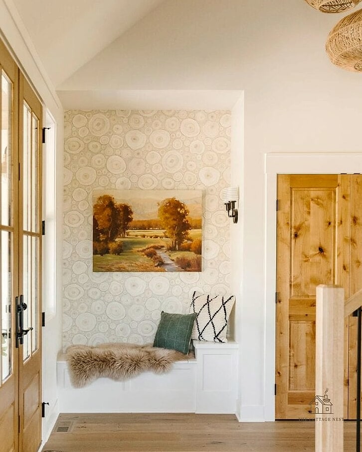 25 Creative Entryway Decor Ideas That Will Inspire You 11 Wallpaper on a Single Accent Wall