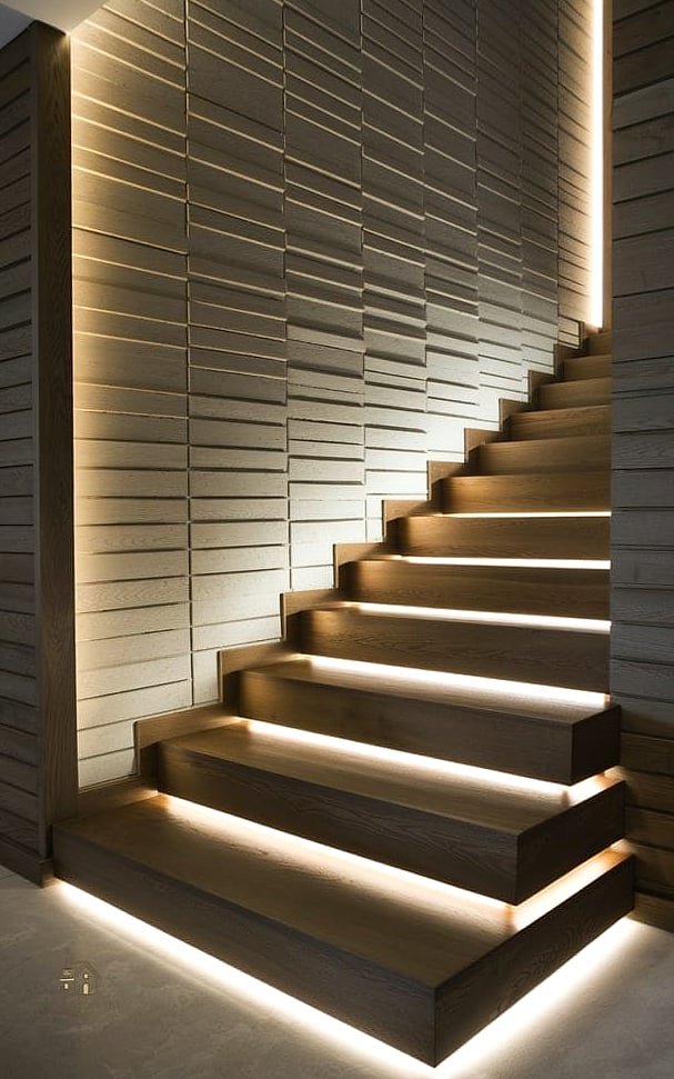 50 Clever Staircase Lighting Ideas for Every Style 9 Wall Washer Fixtures