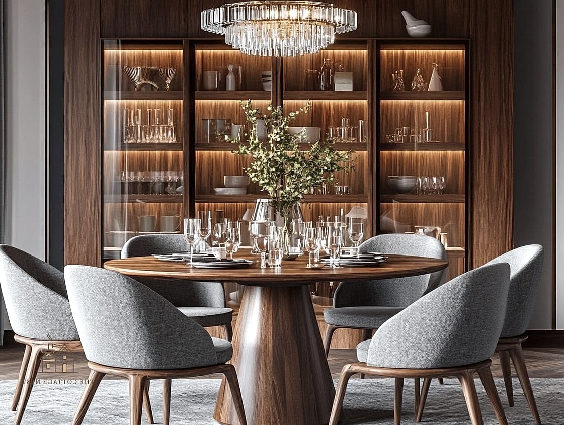 Walnut Dining Table with Tapered Legs