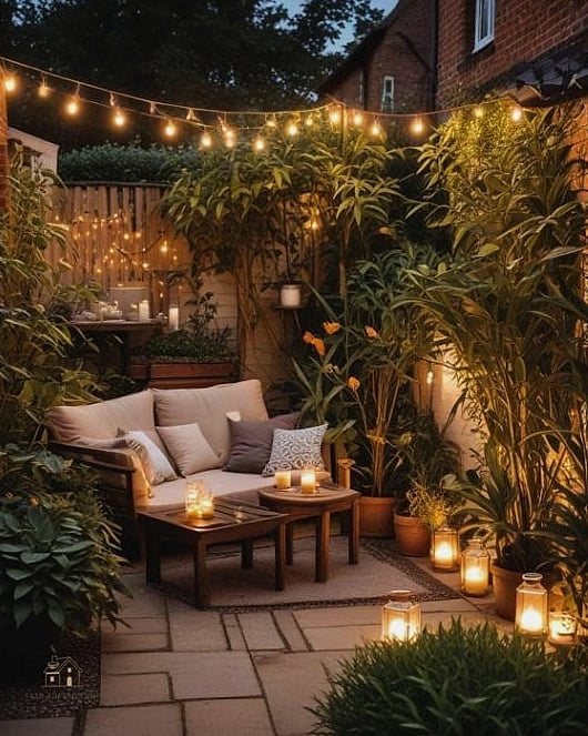 40 Cozy Modern Garden Ideas Worth Pinning 11 Warm-Toned Outdoor Lanterns