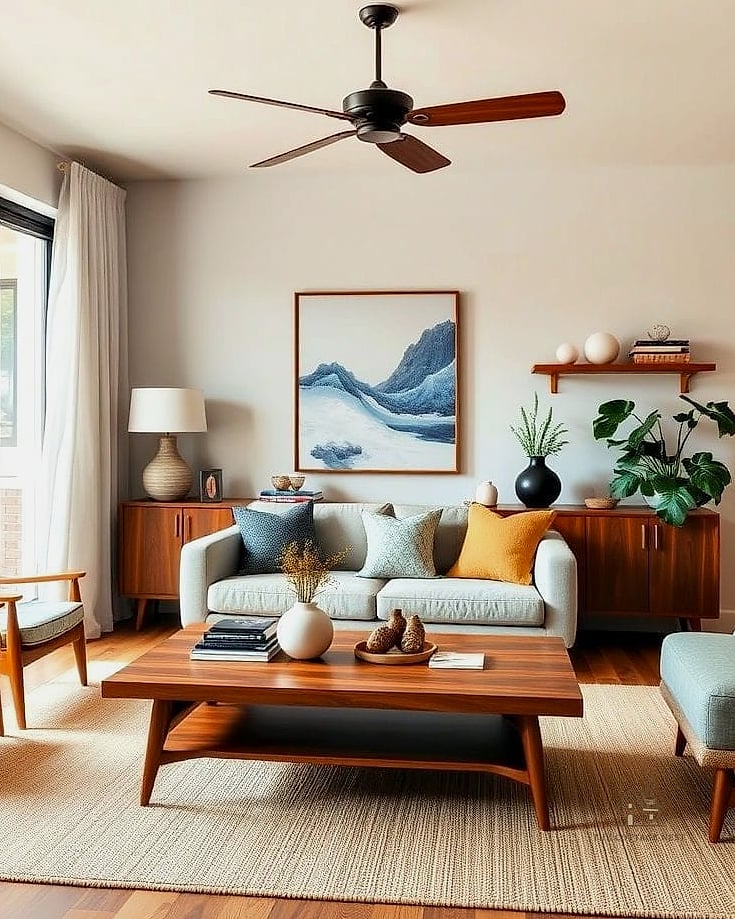 Warm Wood Paneling on One Accent Wall