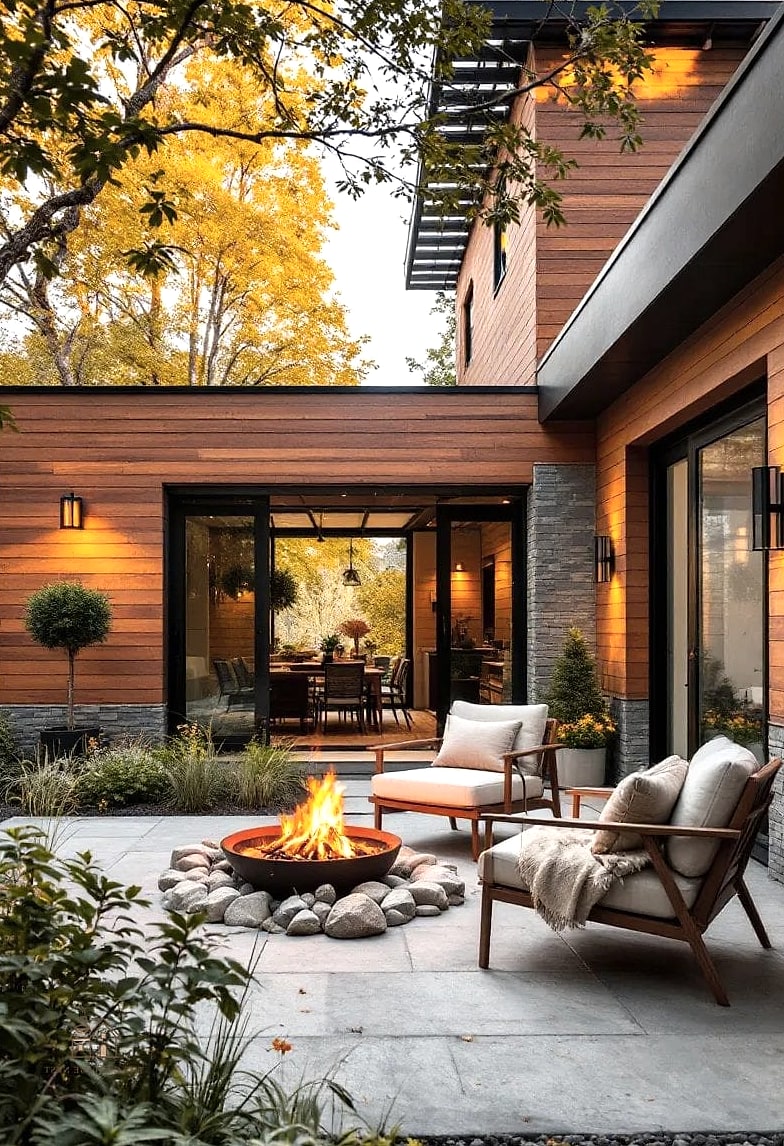 40 Cozy Modern Garden Ideas Worth Pinning 27 Warm Wood Accent Walls Outdoors