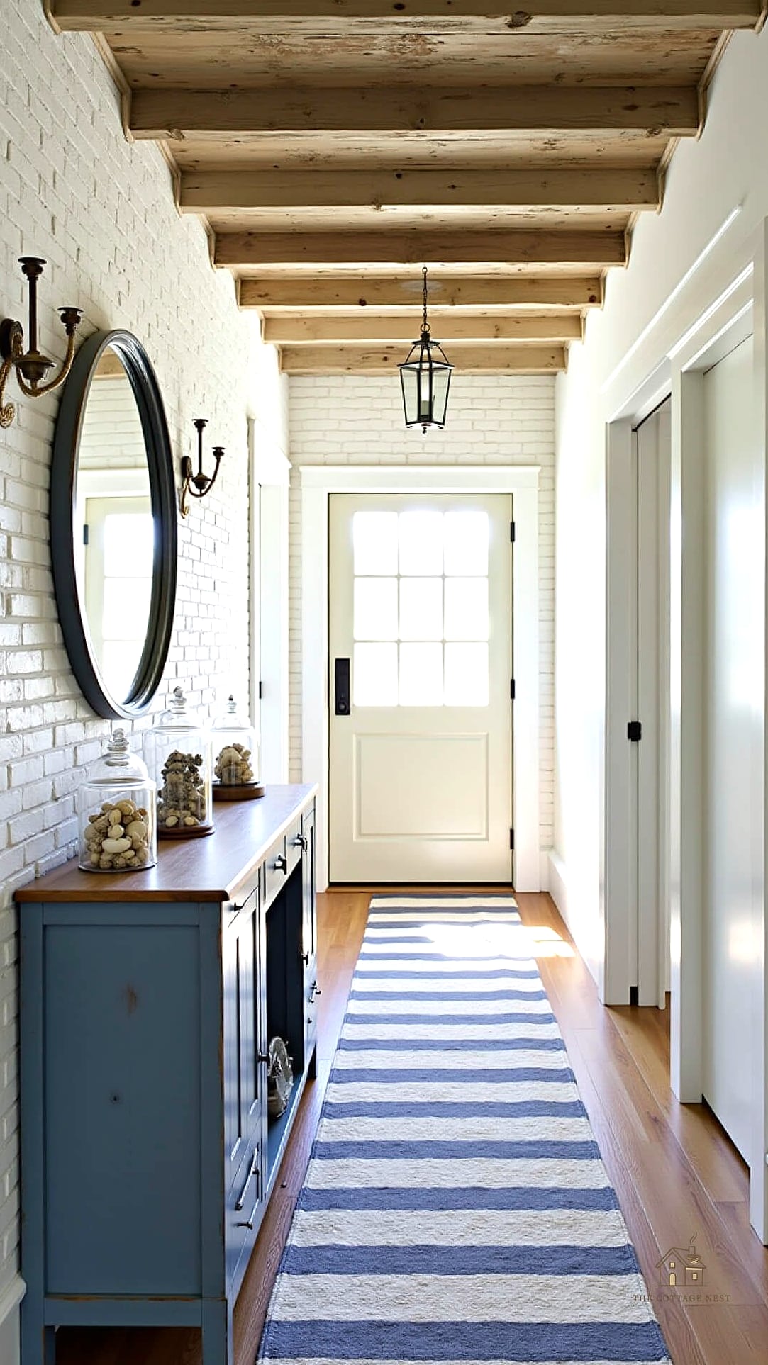 Whitewashed Brick or Faux Brick Accent