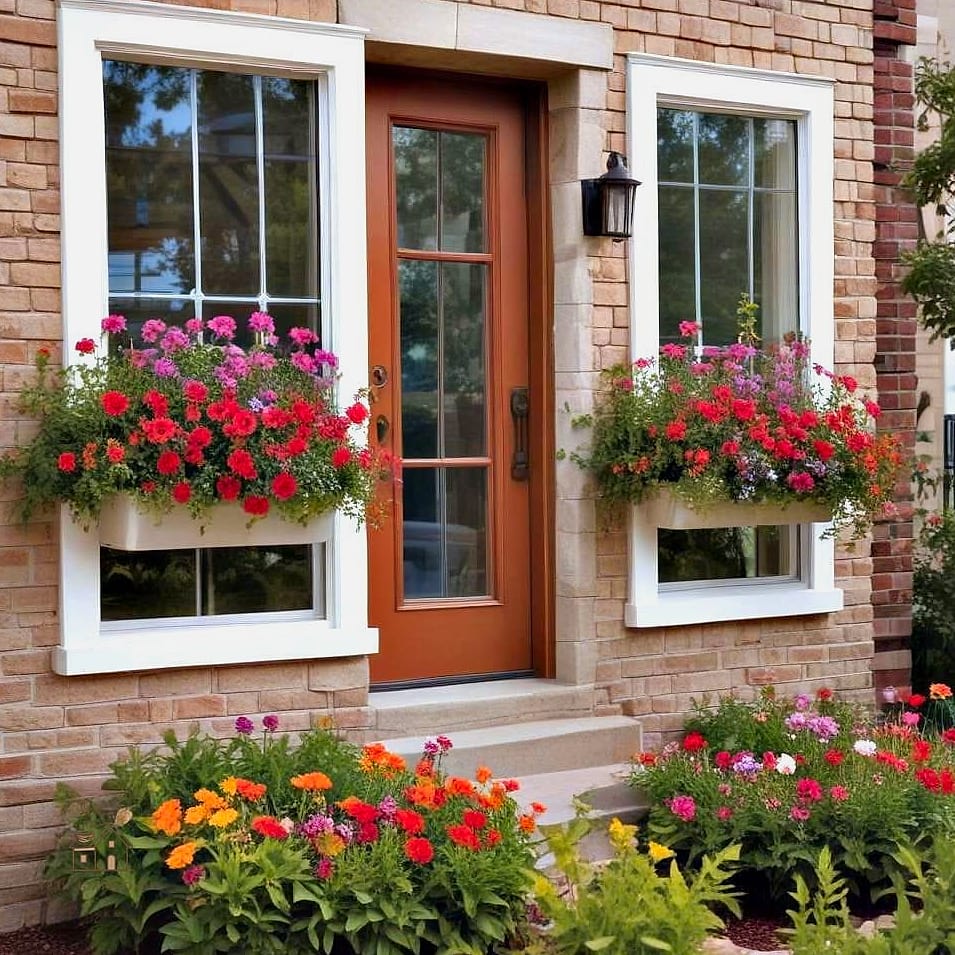30 Amazing Front Yard Landscaping Ideas on a Budget 10 Window Boxes