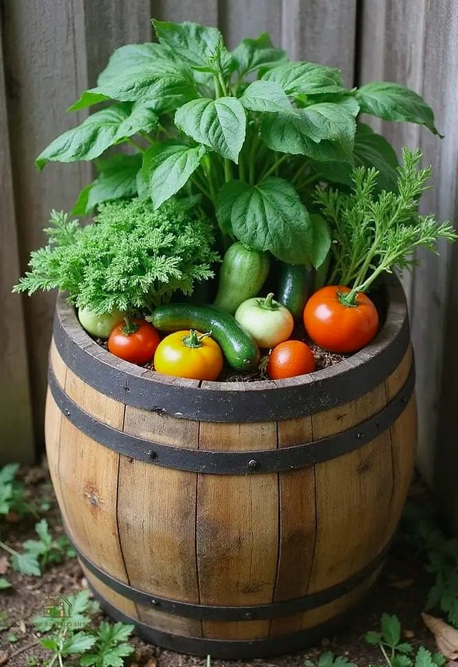 50 Clever Vegetable Garden Ideas for Every Style 20 Wine Barrel Planters
