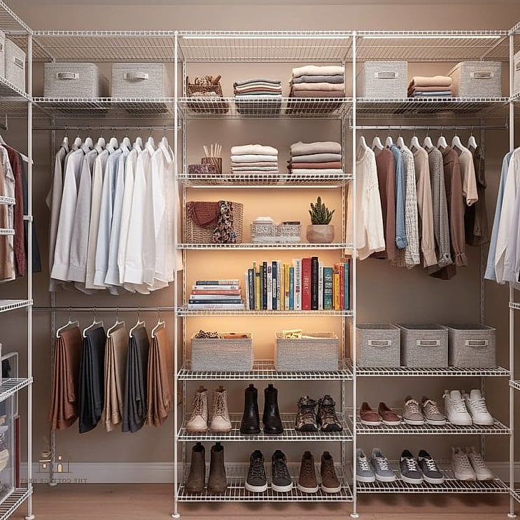 50 Dreamy No Closet Solutions Bedroom Small Spaces to Try This Season 34 Wire Shelving Unit With Baskets