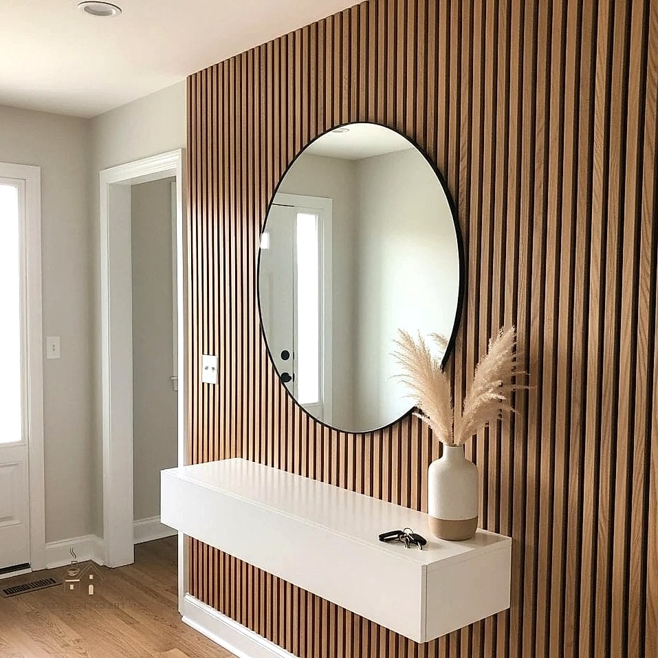 35 Stunning Entryway Accent Wall Ideas You'll Absolutely Love 3 Wood Slat Accent Wall