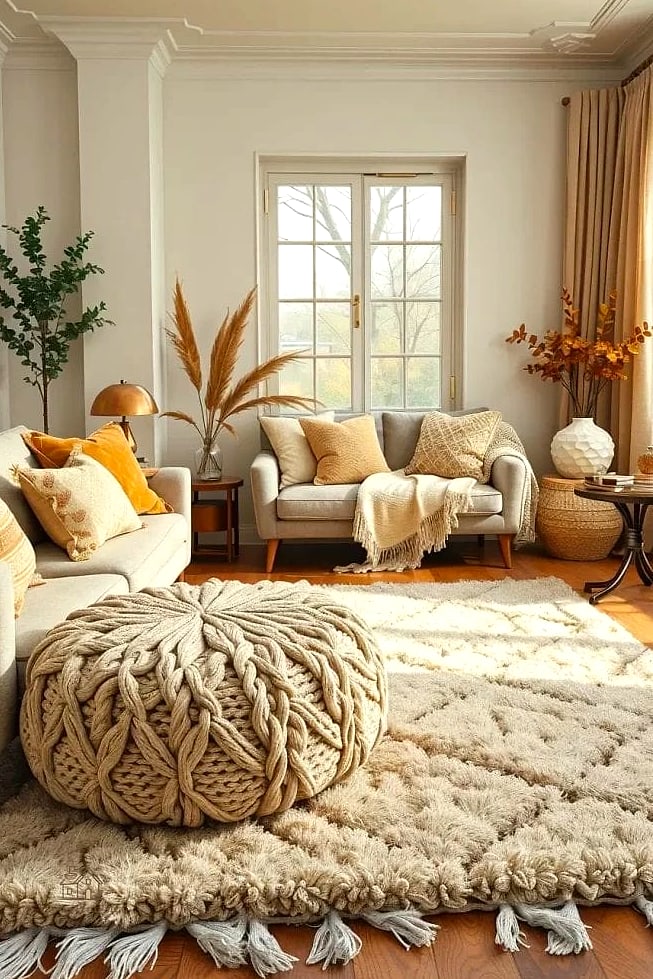 25 Stunning Fall Apartment Decor Ideas You'll Absolutely Love 19 Wool or Knit Throw Pillow Covers for the Bed