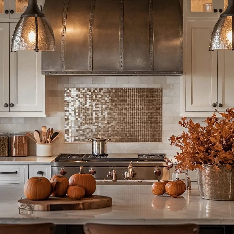 30 Stunning Fall Kitchen Decor Ideas That'll Make You Want to Cook All Season 20 Wool or Sherpa Bar Stool Covers