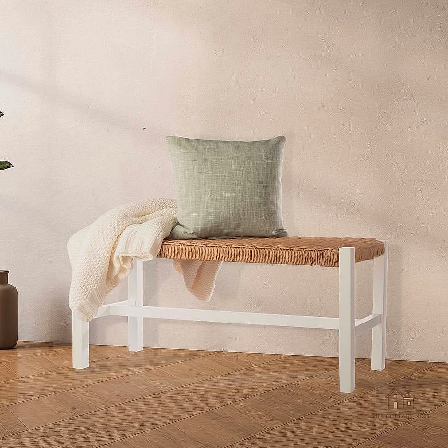 30 Amazing Entryway Bench Ideas on a Budget 27 Woven Bench Seat