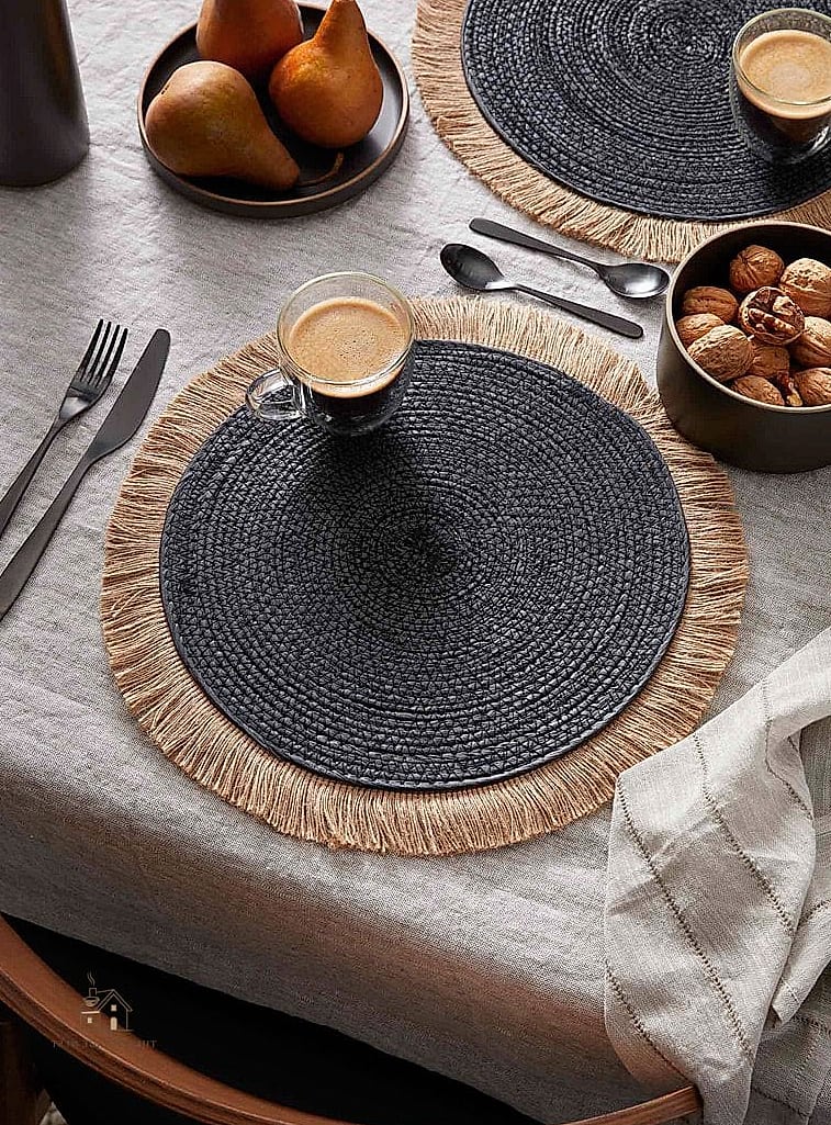 40 Beautiful Dining Room Table Decor Ideas to Transform Your Space 9 Woven Placemats for Texture