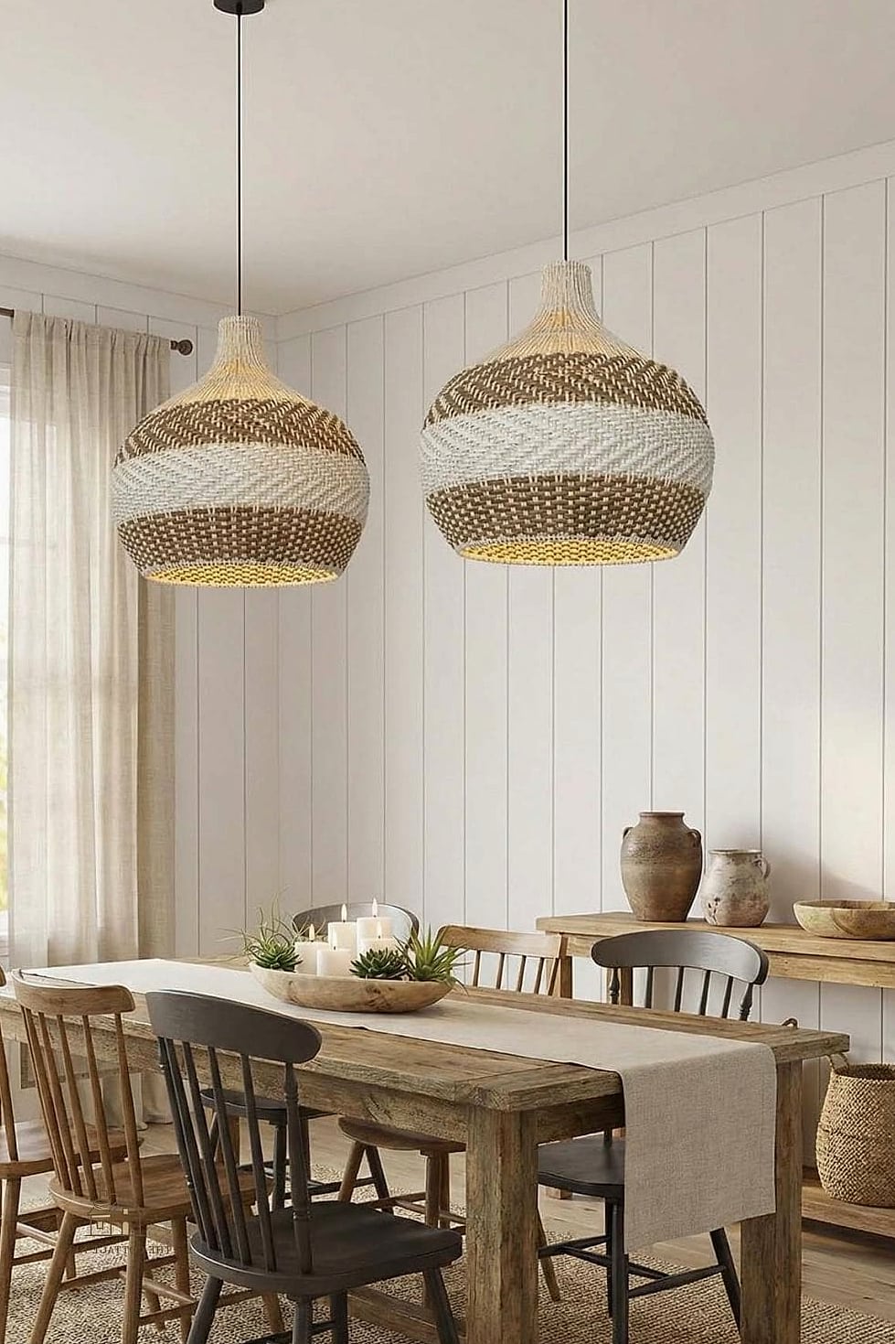 25 Creative Dining Room Chandelier Ideas That Will Inspire You 13 Woven Rattan Pendant Cluster