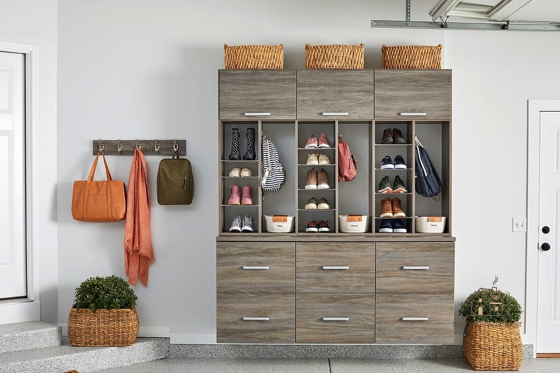 45 Stunning Garage Entryway Ideas You'll Absolutely Love 12 Woven Storage Baskets