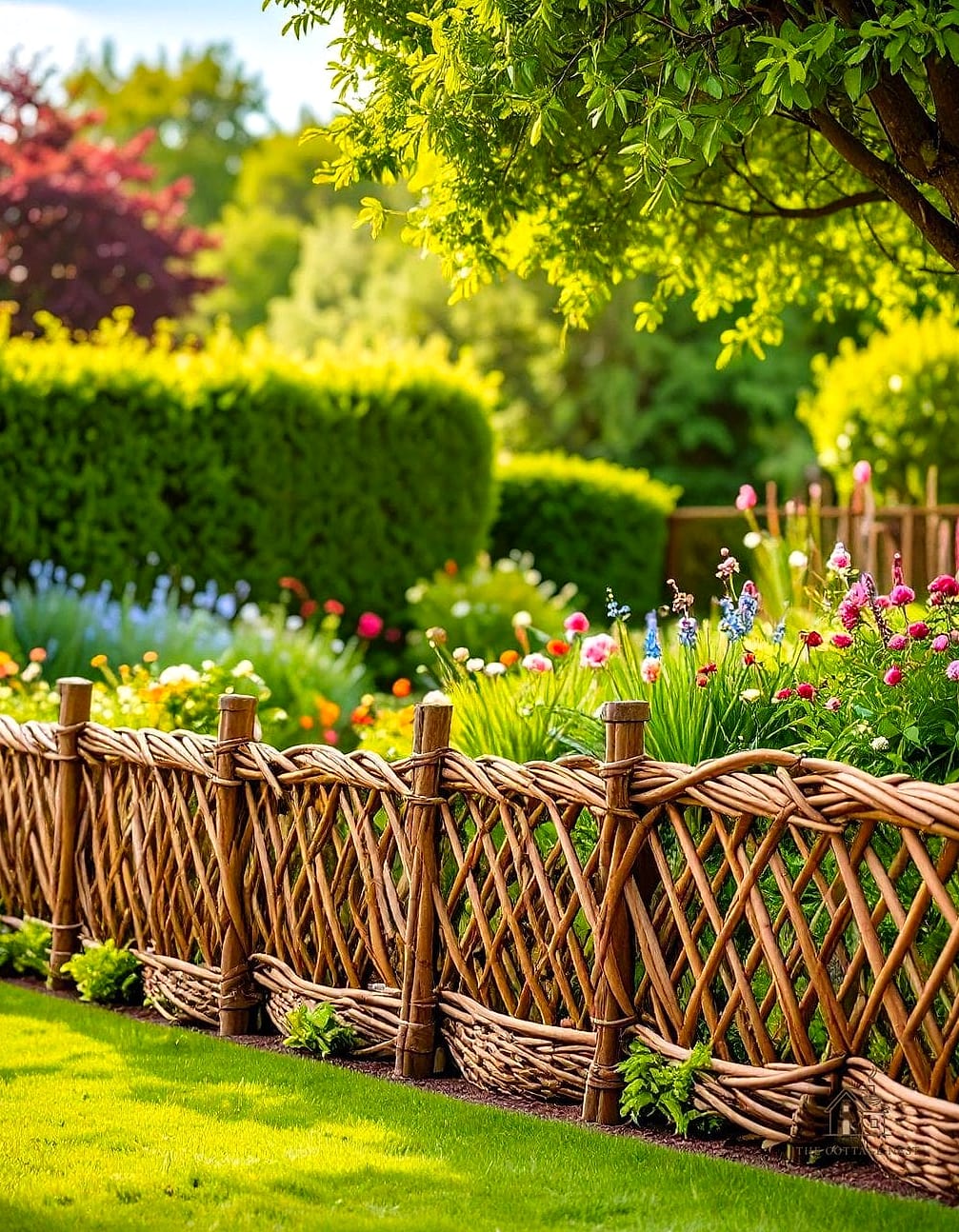 50 Beautiful Garden Border Ideas to Transform Your Space 12 Woven Willow Edging