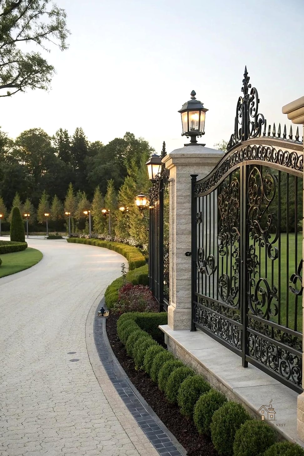 15 Creative Trendy Driveway Gate Ideas That Will Inspire You 3 Wrought Iron Estate Gate
