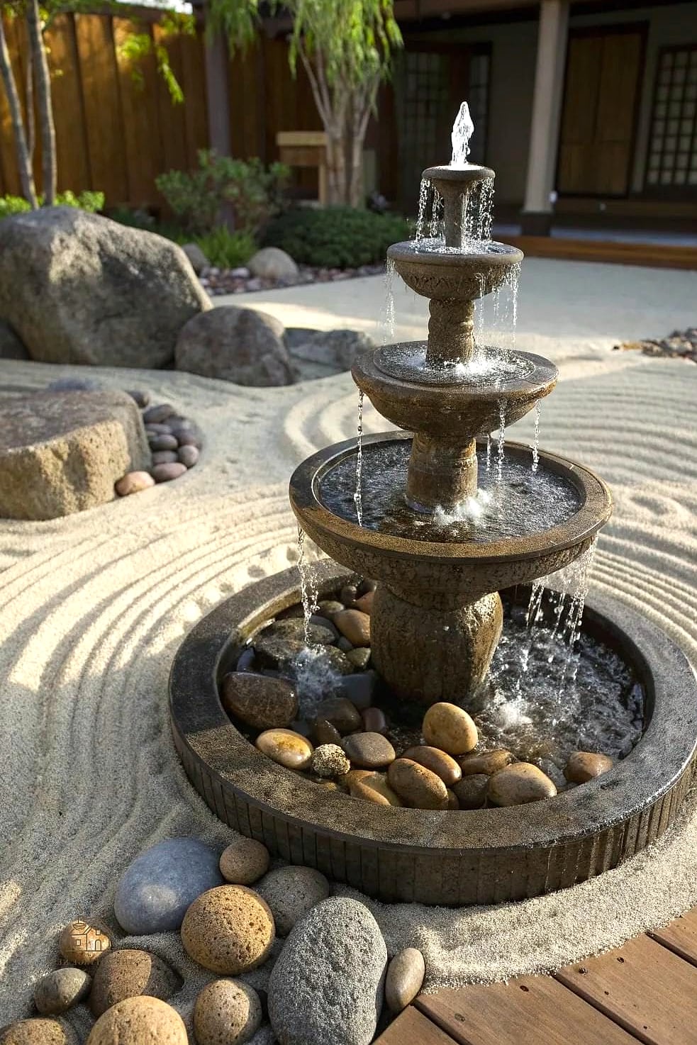 Zen Garden Solar Fountain